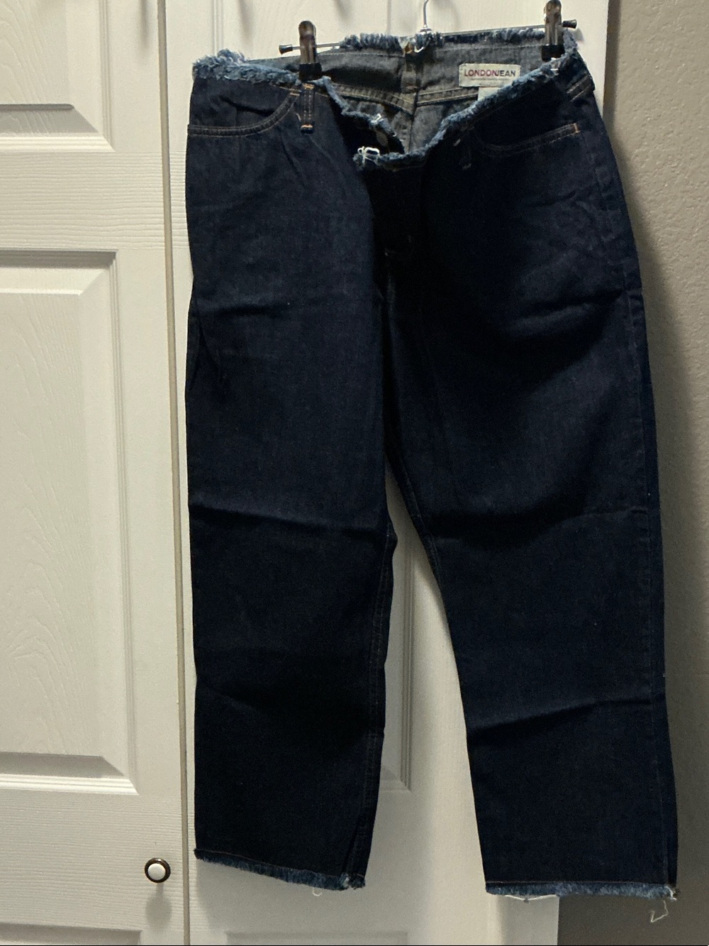 LONDONJEAN Dark Blue Cropped Ankle Jeans